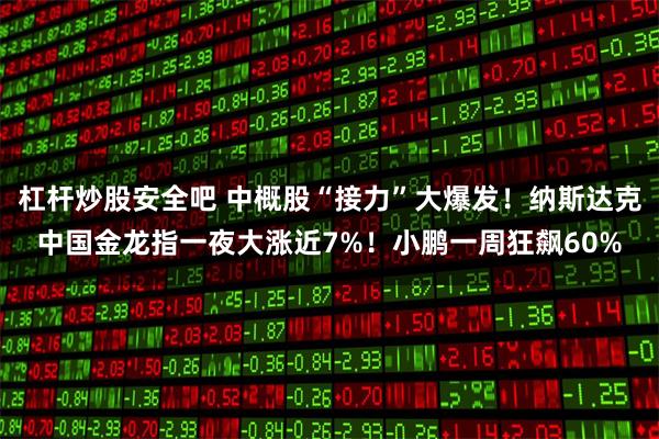 杠杆炒股安全吧 中概股“接力”大爆发！纳斯达克中国金龙指一夜大涨近7%！小鹏一周狂飙60%