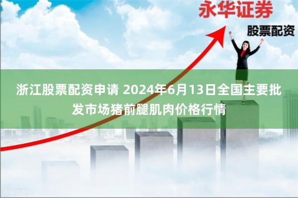 浙江股票配资申请 2024年6月13日全国主要批发市场猪前腿肌肉价格行情