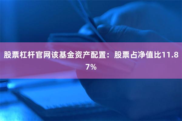 股票杠杆官网该基金资产配置：股票占净值比11.87%
