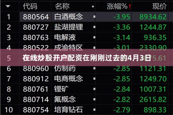 在线炒股开户配资在刚刚过去的4月3日